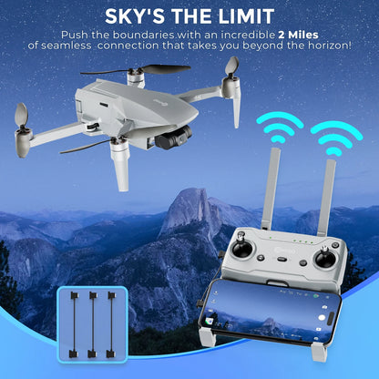 F36 GPS Mini Drone with 4K UHD Camera, 3-Axis Gimbal, RC Quadcopter, and Brushless Motor, Silver