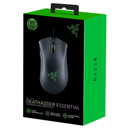 DEATHADDER ESSENTIAL - ERGONOMIC Wired Gaming Mouse -Black