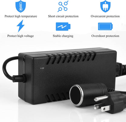 AC to DC Converter,  110-220V to 12V 8A 96W Car Cigarette Lighter Socket Power Adapter for Car Refrigerator Car Vacuum Tire Inflator and Other Car Devices