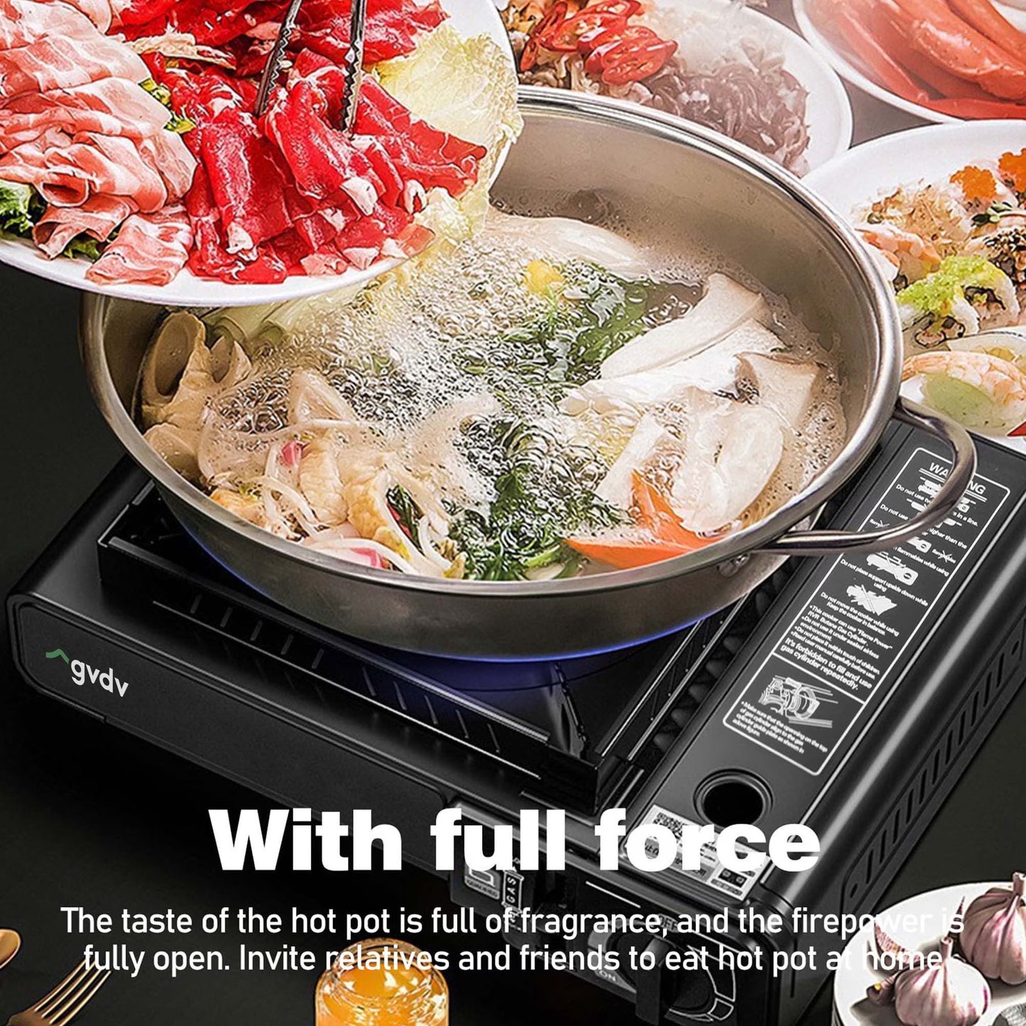 Portable Butane Gas Camping Stove with Enhanced Carrying Case, Single Burner