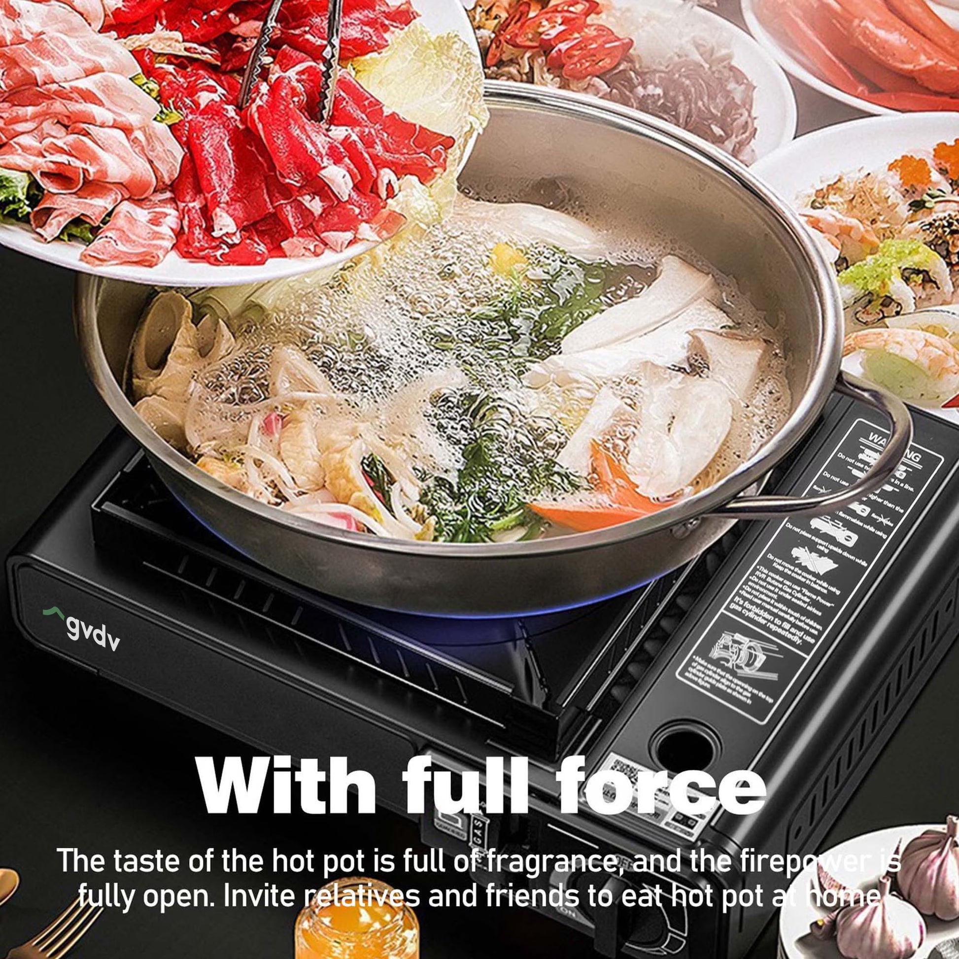 Portable Butane Gas Camping Stove with Enhanced Carrying Case, Single Burner