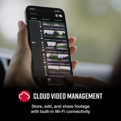 SC 201 1080P Dash Cam + Interior Night Vision Cam, Live Alerts, Carplay Compatible Dash Camera
