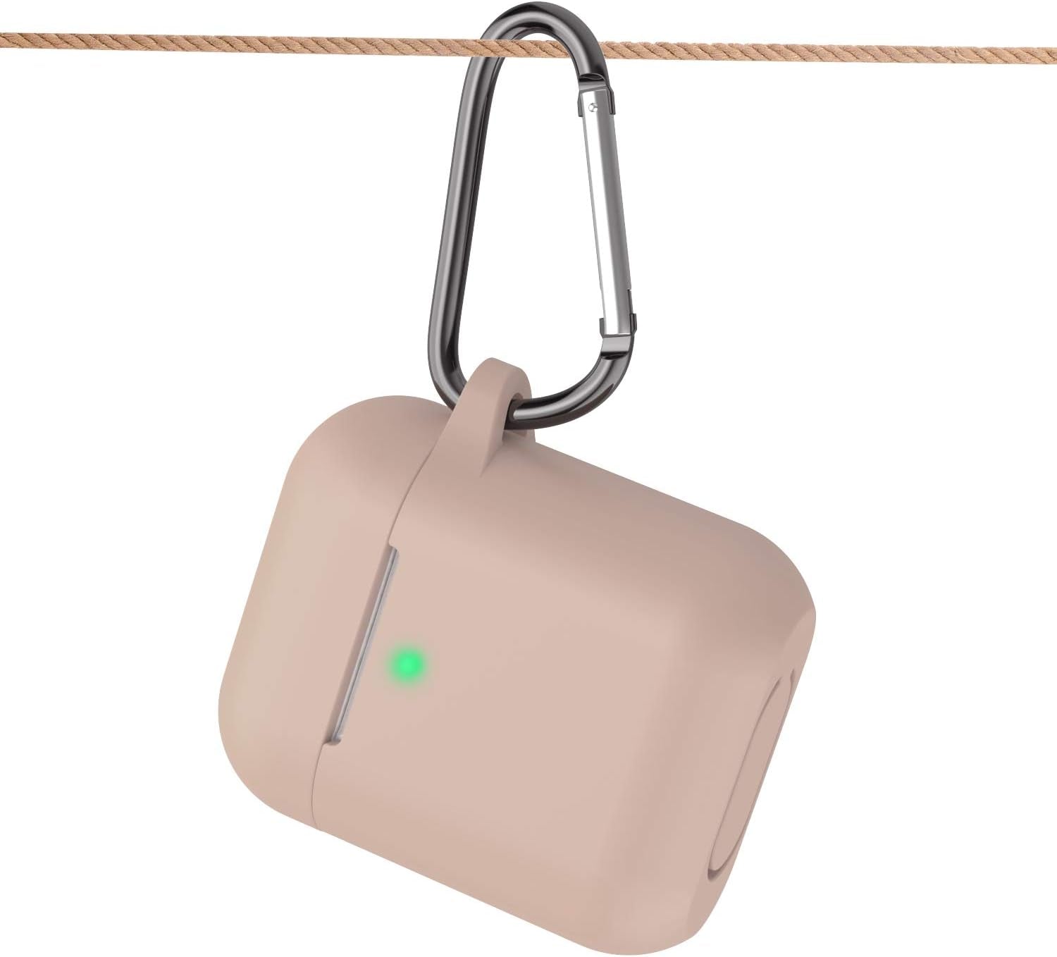 Silicone Case Compatible with Apple Airpods 1&2 Wireless and Wired Charging Case(Front LED Visible),Tawny