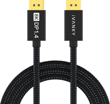 VESA Certified 8K Displayport Cable 10Ft,32.4Gbps DP to DP Cable 1.4 | Display Port Cord, 8K@60Hz, 4K@240Hz, 2K@240Hz, Supports HBR3, HDCP 2.2, HDR, Compatible with Gaming Monitor, TV, PC, Laptop